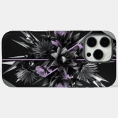 Futuristische Black Floral Phone Case (Rückseite (Horizontal))