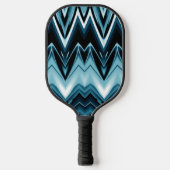 Futuristische Blues Abstract Design Pickleball Schläger (Vorderseite)
