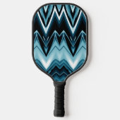 Futuristische Blues Abstract Design Pickleball Schläger (Rückseite)
