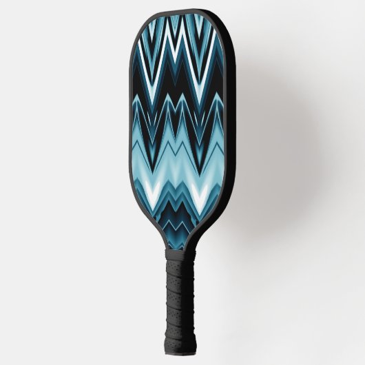 Futuristische Blues Abstract Design Pickleball Schläger (Links)