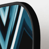 Futuristische Blues Abstract Design Pickleball Schläger (Linke Seite)