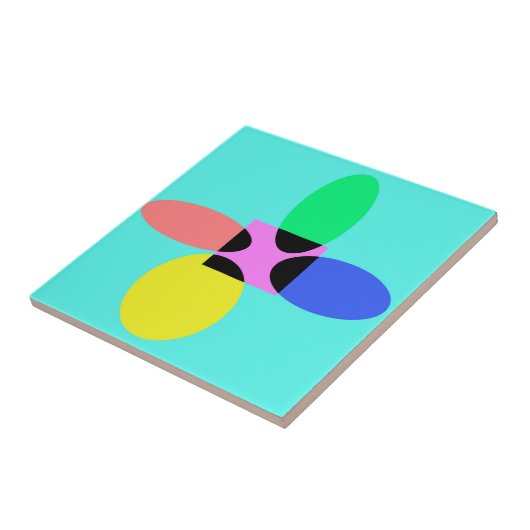 Futuristische Blume Fliese (Seite)