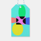 Futuristische Blume Geschenkanhänger (Rückseite)