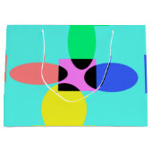 Futuristische Blume Große Geschenktüte (Vorderseite)