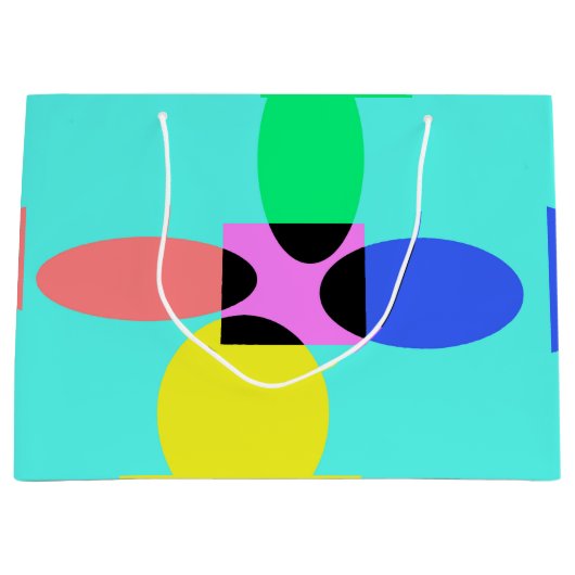 Futuristische Blume Große Geschenktüte (Vorderseite)