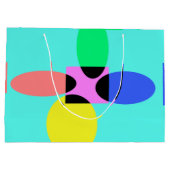 Futuristische Blume Große Geschenktüte (Rückseite)