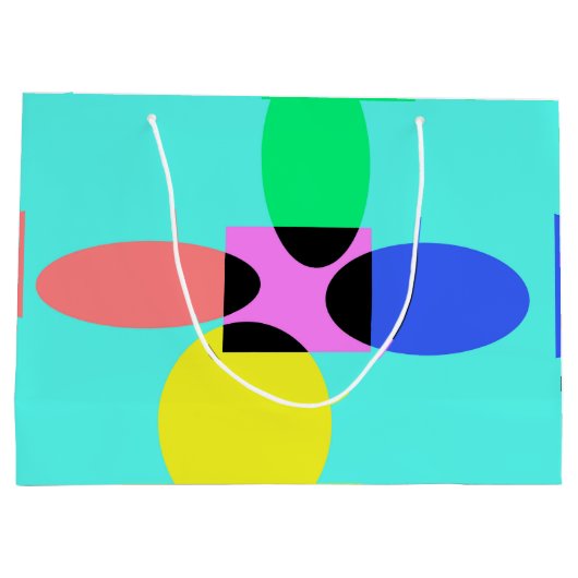 Futuristische Blume Große Geschenktüte (Rückseite)