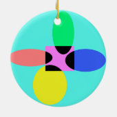 Futuristische Blume Keramik Ornament (Hinten)