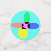 Futuristische Blume Konfetti (Klein Vorderseite)