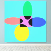 Futuristische Blume Leinwanddruck (Insitu (Holzboden))