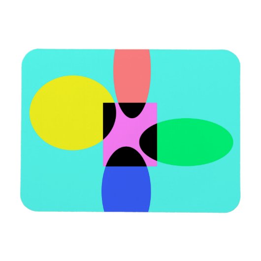 Futuristische Blume Magnet (Horizontal)