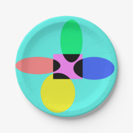 Futuristische Blume Pappteller