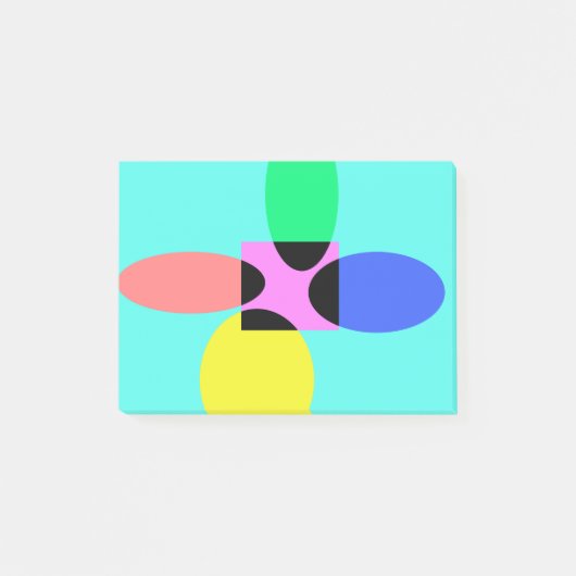 Futuristische Blume Post-it Klebezettel (Vorderseite)