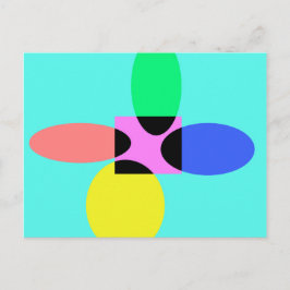 Futuristische Blume Postkarte