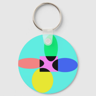 Futuristische Blume Schlüsselanhänger