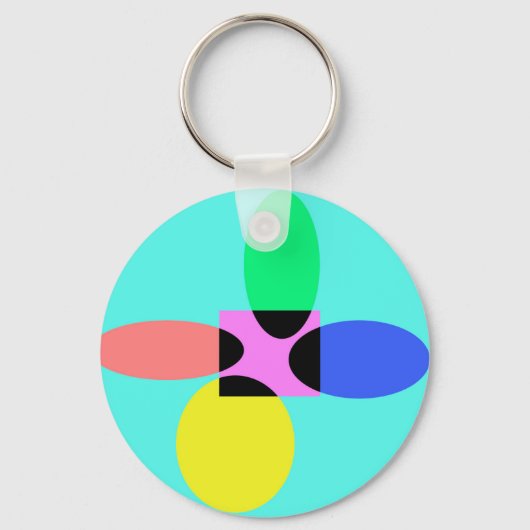 Futuristische Blume Schlüsselanhänger (Vorderseite)