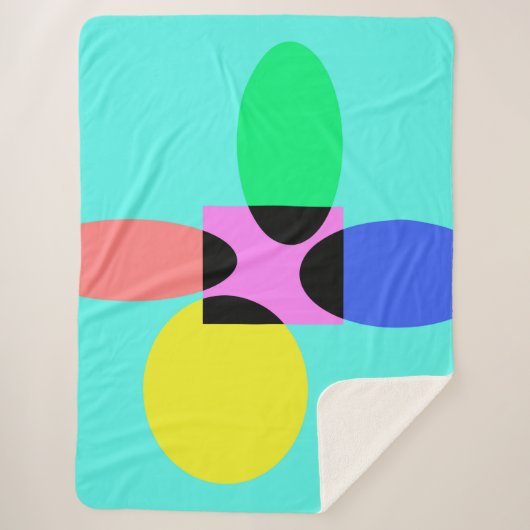 Futuristische Blume Sherpadecke (Vorderseite)