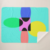 Futuristische Blume Sherpadecke (Vorderseite (Horizontal))