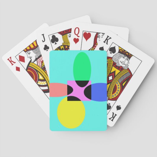 Futuristische Blume Spielkarten (Rückseite)