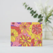 Futuristische Blumengarten Kunst, Dichtung und Mus Postkarte (Stehend Vorderseite)