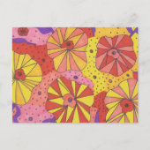 Futuristische Blumengarten Kunst, Dichtung und Mus Postkarte (Vorderseite)