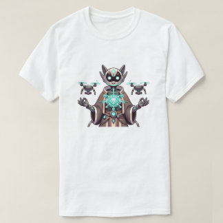 Futuristische Cat Robot T - Shirt Designs