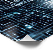 Futuristische Circuitys Nightscape Poster (Ecke)