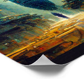 Futuristische City Science Fiction Art Poster (Ecke)
