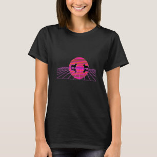 Futuristische Corgis Silhouette 80er Retro Corgi T-Shirt