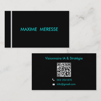 Futuristische Cyber‑minimalistische QR‑Code‑Visite Visitenkarte