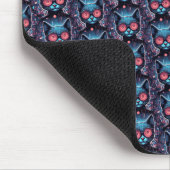 Futuristische Cyberkatze Mousepad (Ecke)