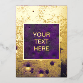 Futuristische Cyberpunk Grunge Textur Folieneinladung