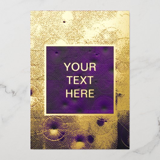 Futuristische Cyberpunk Grunge Textur Folieneinladung (Vorderseite)