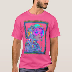 Futuristische Cyberpunk Harajuku Girl T-Shirt
