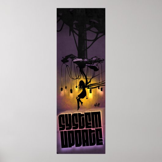 Futuristische Cyberpunk Sci Fi Fantasy VR Artwork Poster (Vorne)