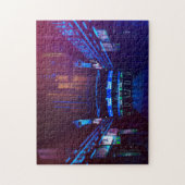 Futuristische Cyberpunk-Stadt auf Mars Puzzle (Vertikal)