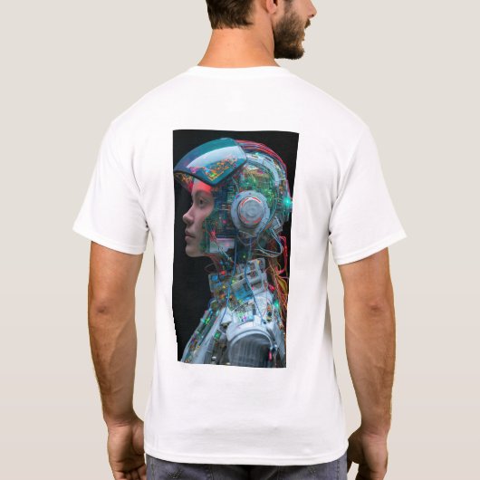 Futuristische Cyborg-Body-Technologie Graphic T- T-Shirt (Rückseite)