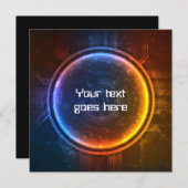 Futuristische Designeinladung Einladung (Vorne/Hinten)