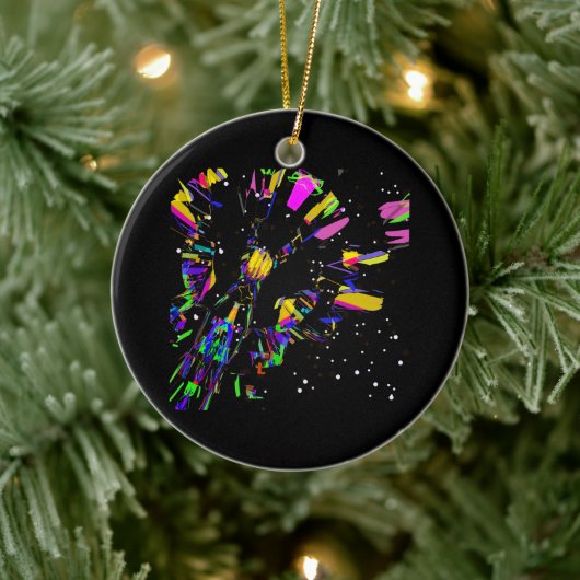 Futuristische Digital Art Kreationen Keramik Ornament (Baum)