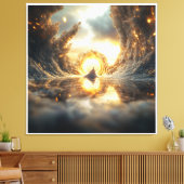 Futuristische digitale Kunstwerke für moderne Räum Leinwanddruck (Insitu (Wohnzimmer))