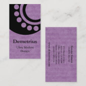 Futuristische Dimensionen Business Card, Lavendel Visitenkarte (Vorne/Hinten)