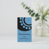 Futuristische Dimensionen Business Card, Light Blu Visitenkarte (Stehend Vorderseite)