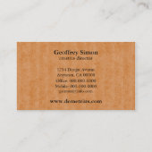 Futuristische Dimensionen Visitenkarte, Kupfer Visitenkarte (Rückseite)