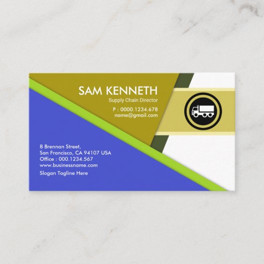 Futuristische Dreieck-Versorgungswege Visitenkarte (Vorderseite)