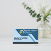 Futuristische, dynamische Atemberaubende Sicherhei Visitenkarte (Stehend Vorderseite)