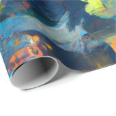 Futuristische Dystopische Stadt, AI-Generierte Mal Geschenkpapier (Rolleneckpunkt)