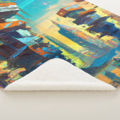 Futuristische Dystopische Stadt, AI-Generierte Mal Sherpadecke (3/4)