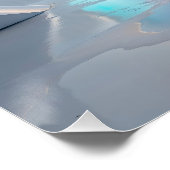 Futuristische Eishöhle Surreal Dreamlike Fantasy L Poster (Ecke)