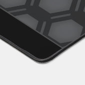 Futuristische, elegante, schwarz-graue sechseckige schreibtischunterlage (Ecke)