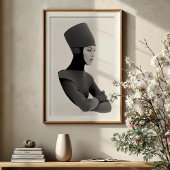 Futuristische Eleganz: Monochromes Royal Portrait Poster